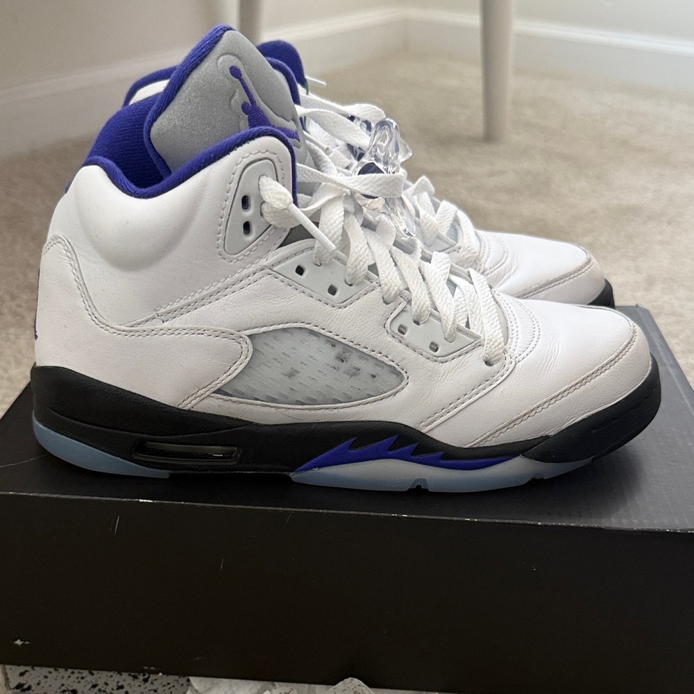 Jordan White Purple Black Retro Basketball Shoes